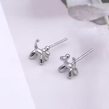 925銀針×氣球狗狗×耳環