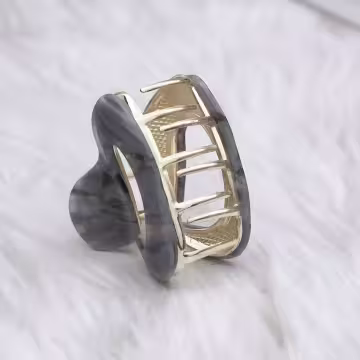 金屬流光×鯊魚夾×灰色