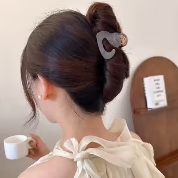 金屬流光×鯊魚夾×灰色