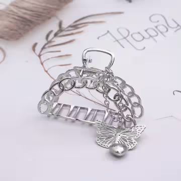 蝴蝶流蘇鍊條×鯊魚夾