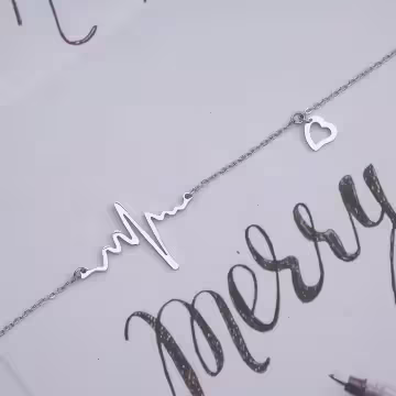 316鋼飾×心跳×鎖骨項鍊×銀色