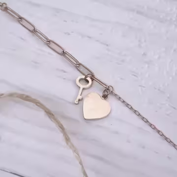 316鋼飾×解開心房×鎖骨項鍊×玫瑰金