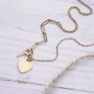 316鋼飾×解開心房×鎖骨項鍊×金色.avif