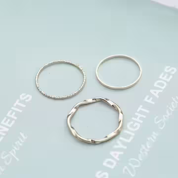 民族風復古雙串珠×五套件戒指組×金色