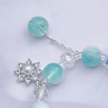 雪花珍珠冰裂紋琉璃×固定式串珠手鍊 .avif