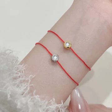 單鑽鋯石×紅繩手鍊×共三色.avif