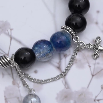 十字琉璃光與夜×固定式串珠手鍊.avif