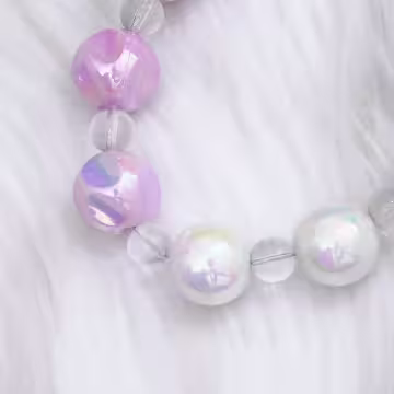 皺皺球撞色糖果×手機腕帶掛繩×紫色