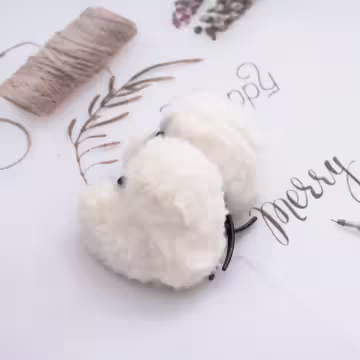 雙面愛心絨毛&times;抓夾&times;共二色