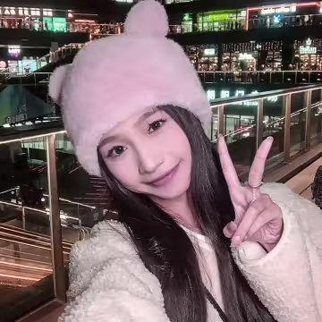 毛絨小熊×毛帽×粉紅