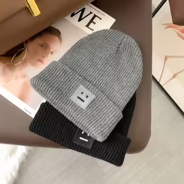 笑臉 ‧_‧×毛帽×灰色