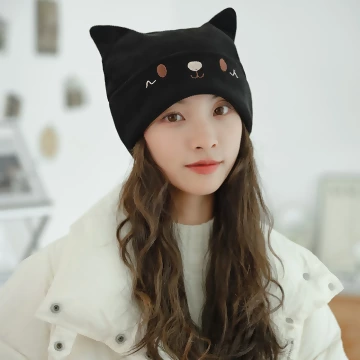可愛喵喵×毛帽×黑色.avif