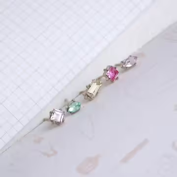 彩虹小鑽×單邊五套件耳環組