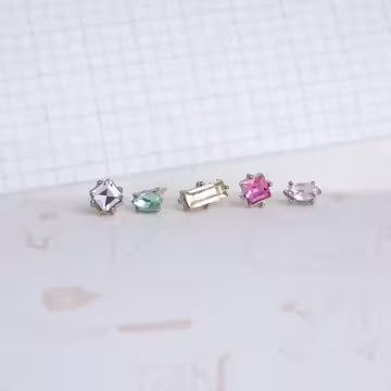 彩虹小鑽×單邊五套件耳環組