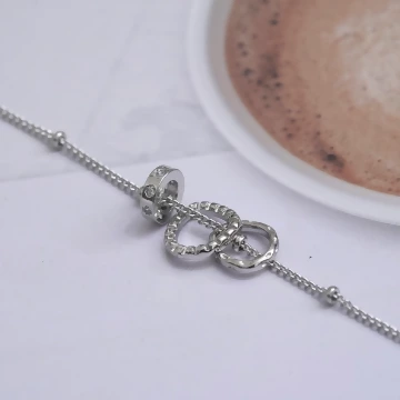 三環不規則圓圈×鎖骨項鍊×銀色.avif