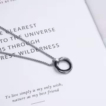 黑銀三環×長項鍊