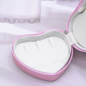 愛心雙層皮革×拉鍊飾品盒×粉紅.avif