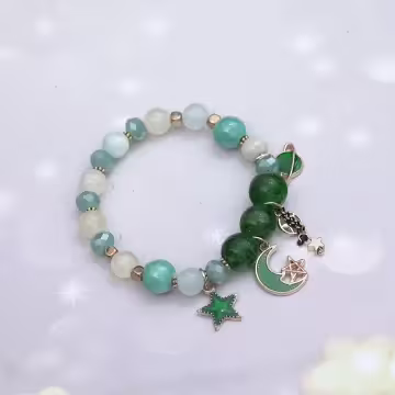 星月歡樂星球×固定式串珠手鍊×共三色