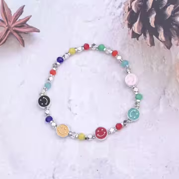 笑臉多巴胺×固定式串珠手鍊