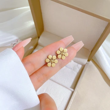 925銀針×復古雛菊小花×耳針.avif