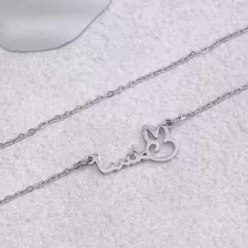 316鋼飾×Luck好運YA×鎖骨項鍊×銀色