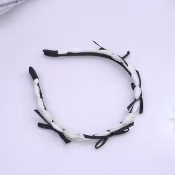 蝴蝶結蕾絲帶×髮箍×共二色