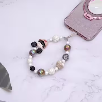 啦啦隊女孩的點心時間&times;手機腕帶掛繩&times;棕咖