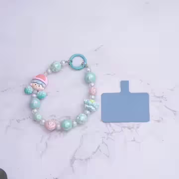 啦啦隊女孩的點心時間&times;手機腕帶掛繩&times;藍色