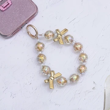 輕奢水晶球蝴蝶結×手機腕帶掛繩×金色.avif