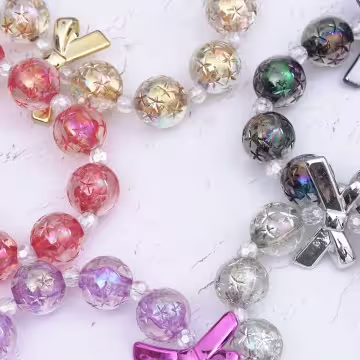 輕奢水晶球蝴蝶結×手機腕帶掛繩×銀色