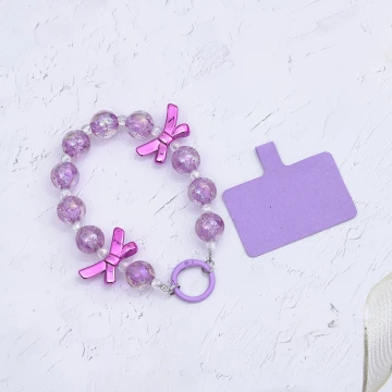 輕奢水晶球蝴蝶結×手機腕帶掛繩×紫色.avif