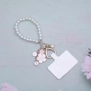 嫩粉雙生櫻花×手機手提吊飾掛繩