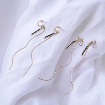 黑條一字優雅流蘇×吊墜耳環.avif