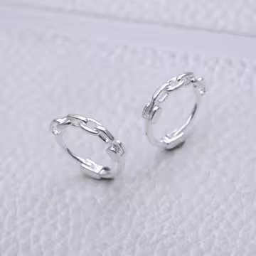 925銀針×鍊條鎖扣×耳扣