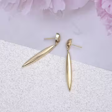 顯瘦簡約細柳×吊墜耳環