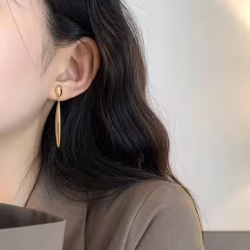 顯瘦簡約細柳×吊墜耳環