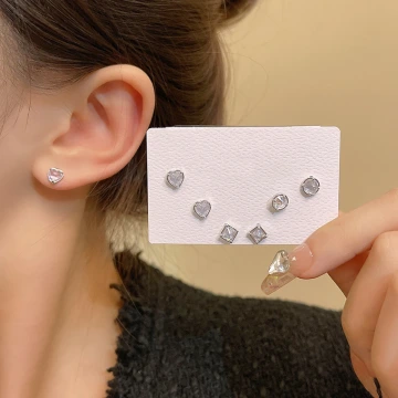 幾何簡約晶鑽×三套件耳環組.avif