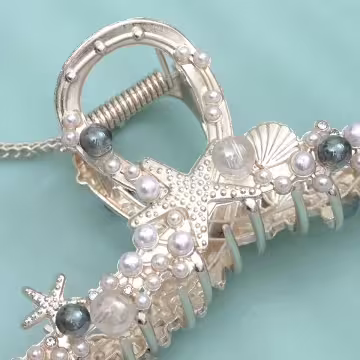 氣質海星貝殼流蘇×鯊魚夾