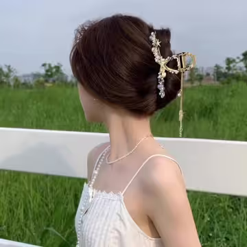 氣質海星貝殼流蘇×鯊魚夾