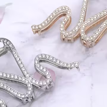 閃鑽蛇形流蘇×鯊魚夾×共二色