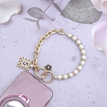 大珍珠香水5號鍊條×手機腕帶掛繩×金色.avif