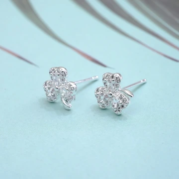 925銀針×復古雛菊小花×耳針.avif