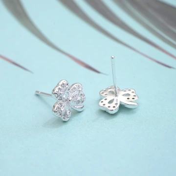 925銀針×復古雛菊小花×耳針.avif