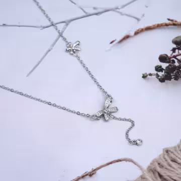 925銀飾×禮物蝴蝶結×鎖骨項鍊