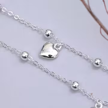 925銀飾&times;雙層愛心吊墜&times;手鍊