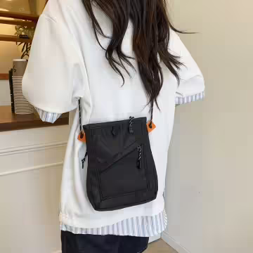 中性工裝小方包×斜背包×黑色