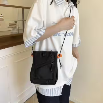 中性工裝小方包×斜背包×黑色