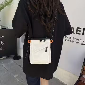 中性工裝小方包×斜背包×白色