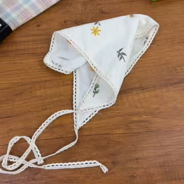 鄉村奶油小雛菊×三角頭巾