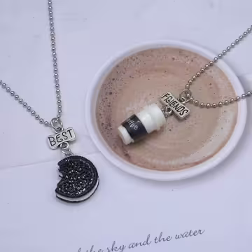 再忙也要喝咖啡×閨蜜姐妹項鍊組